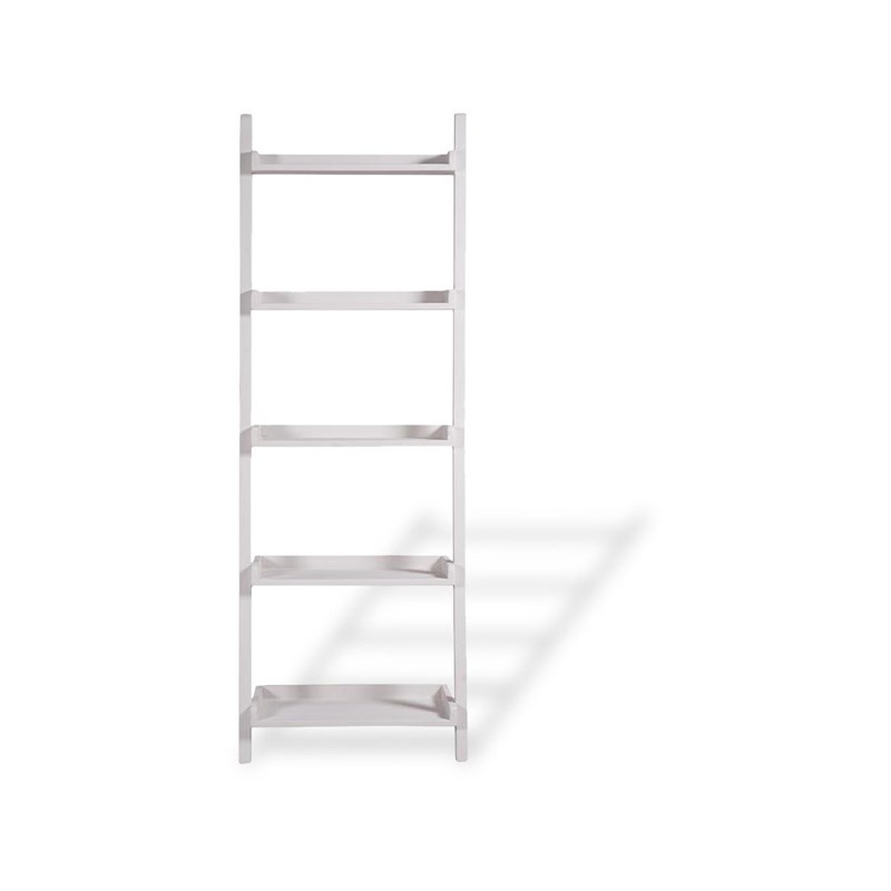 Décoration d'autrefois - Echelle bois blanc 65x36x190cm
