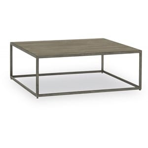 Table basse bois 110x110x40cm gris -