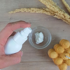 Flacon 500 ml - blanc avec pompe crème