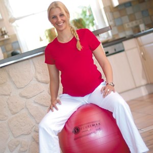 Ballon de gymnastique securemax rouge