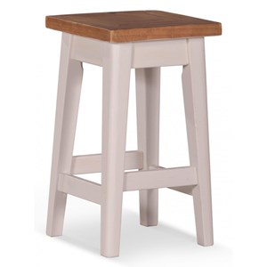 Lot de 2 tabourets bois blanc - bréanna