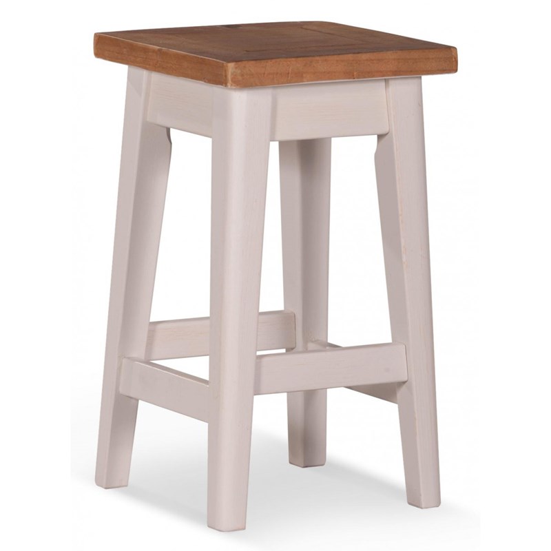 Lot de 2 tabourets bois blanc - bréanna