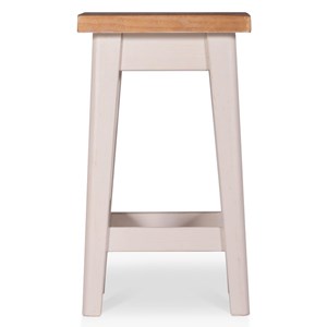Lot de 2 tabourets bois blanc - bréanna