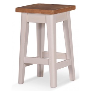 Lot de 2 tabourets bois blanc - bréanna