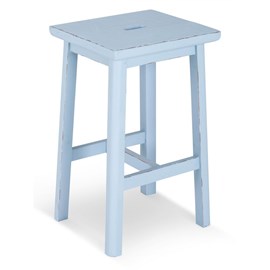 Tabouret bois bleu - (st-) décoration