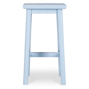 Tabouret bois bleu - (st-) décoration
