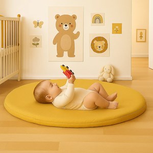 Tapis d'eveil havane en coton bio honey