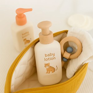 Trousse de toilette en coton bio honey