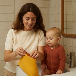 Trousse de toilette en coton bio honey