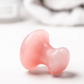 Champi gua sha en quartz rose
