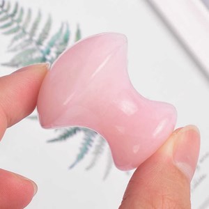 Champi gua sha en quartz rose