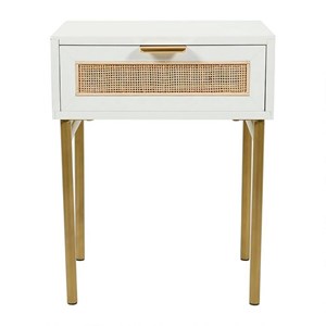 Chevet bois elsa blanc