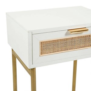 Chevet bois elsa blanc