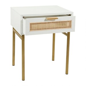 Chevet bois elsa blanc