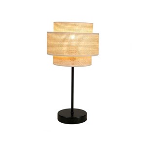 Lampe abat-jour papier rotin 3 niveaux
