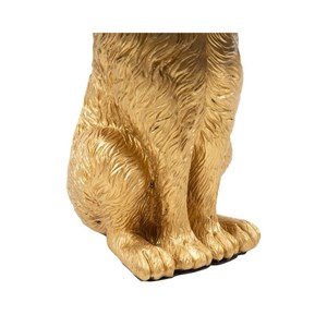 Lampe lapin doré abat-jour noir