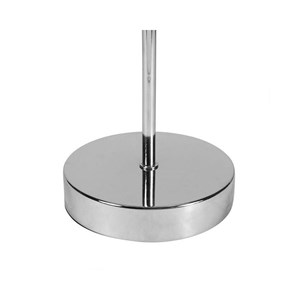 Lampe safari pied métal argenté