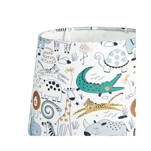 Lampe safari pied métal argenté