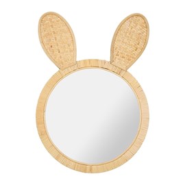Miroir rotin lapin