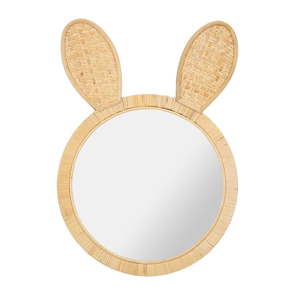 Miroir en rotin pour chambre bébé (80 cm)