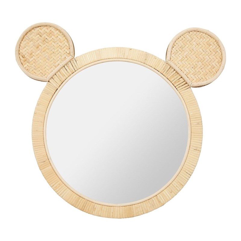 Decoratie - Miroir rotin souris