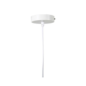Suspension cylindrique ginkgo blanc doré