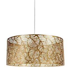 Suspension métal ajouré doré calathéa d3