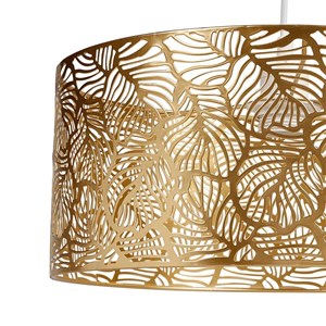 Suspension métal ajouré doré calathéa d3
