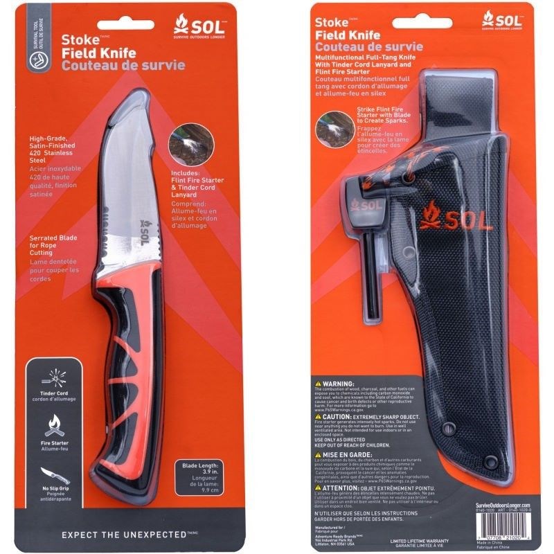 SOL - Couteau de survie sol stoke field knife