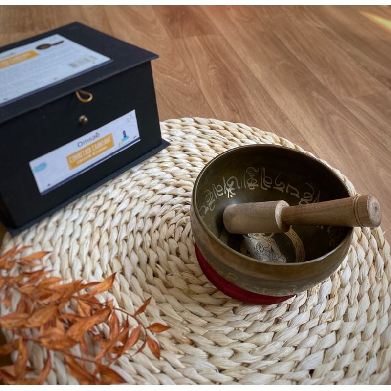 Boîte De Rangement En Tissu Pour Bol Chantant De Méditation Bouddhisme 12 Cm