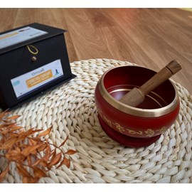 Coffret bol chantant bordeaux 12 cm