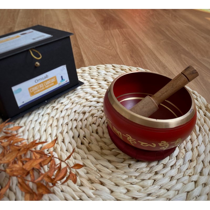 Coffret bol chantant bordeaux 12 cm