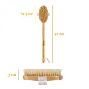 Lot de 2 brosses à poils en bambou 42