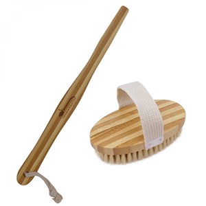 Lot de 2 brosses à poils en bambou 42