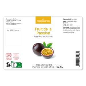 Huile de fruits de la passion bio - 50ml - fraîcheur garantie oxycert® - vierge