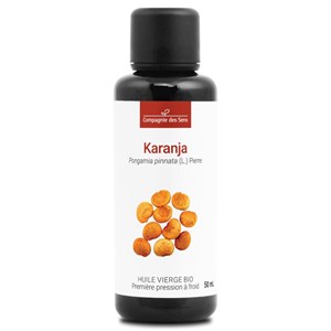 Huile de karanja bio - 50ml - fraîcheur garantie oxycert® - vierge & de 1?? pres