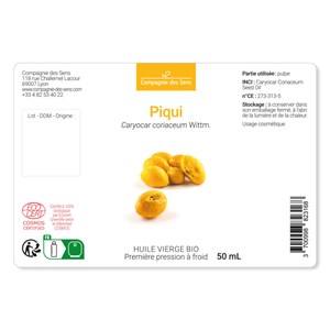 Huile de piqui bio - 50ml - fraîcheur garantie oxycert® - vierge & de 1?? pressi