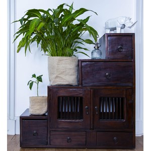 Cache-pot en chanvre coton 21cm