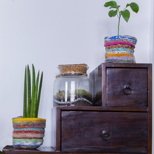 Cache-pot 100% upcyclé 23cm