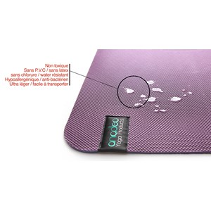 Coussin yoga plat prune bleu Violet