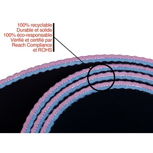 Coussin yoga plat prune bleu Violet