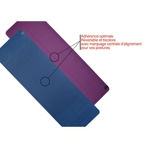 Coussin yoga plat prune bleu Violet