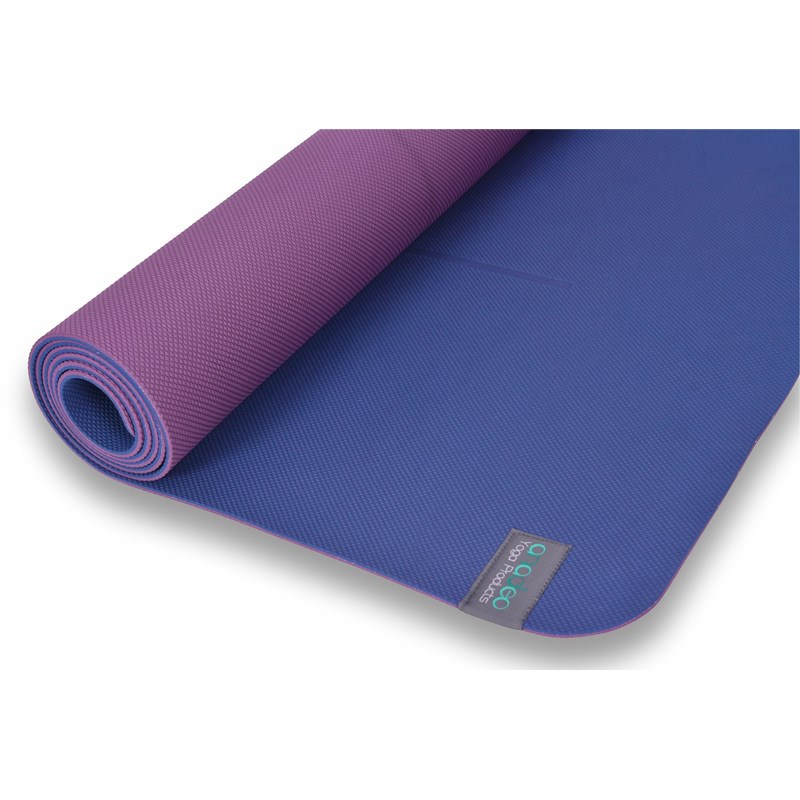 Coussin yoga plat bleu prune