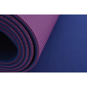 Coussin yoga plat bleu prune Bleu