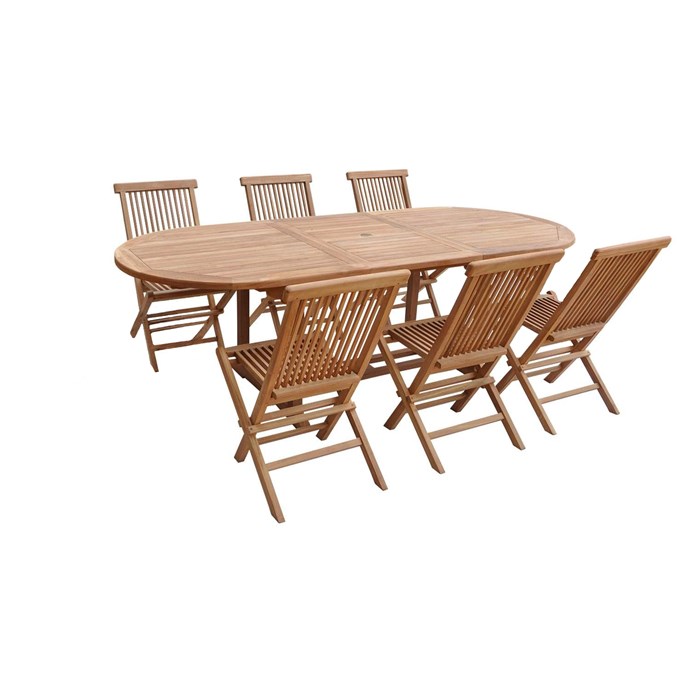 Salento - ensemble table de jardin ovale | Nature & Découvertes