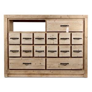 Bahut grainetier 15 tiroirs naturel bois