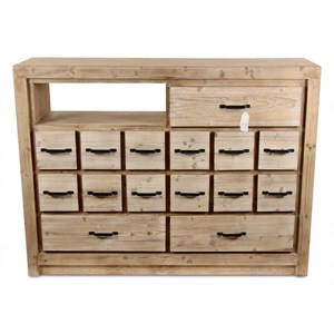 Bahut grainetier 15 tiroirs naturel bois