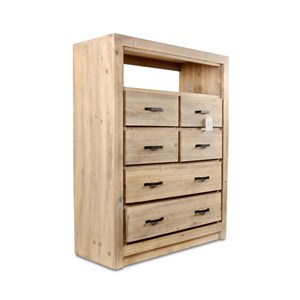 Commode 6 tiroirs naturel bois naturel -