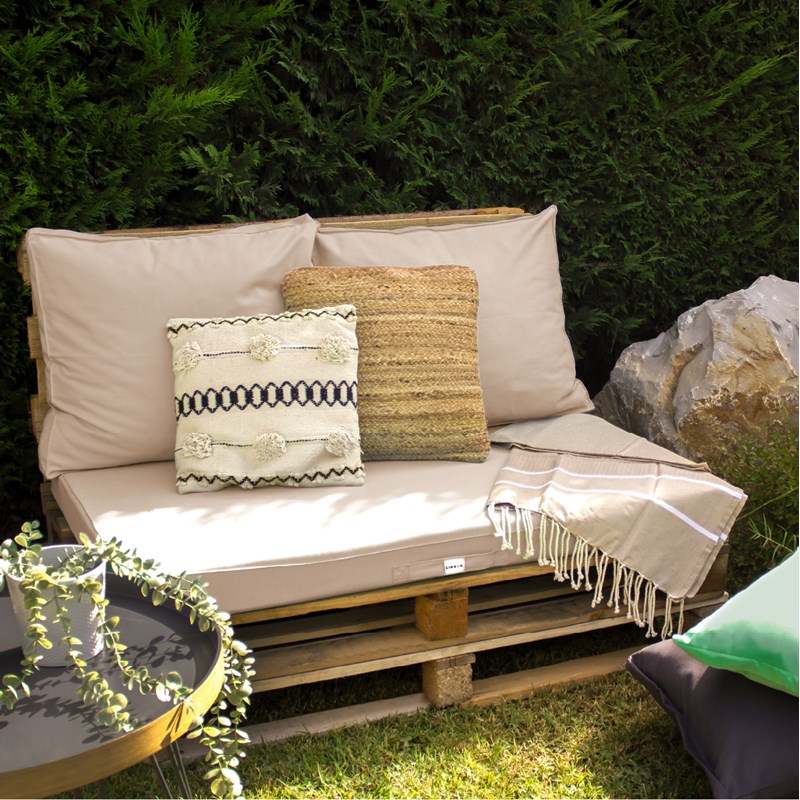 Kit coussins de palette déhoussables