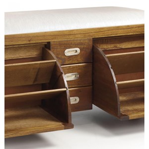 Divan 3 tiroirs bronze bois-bronze